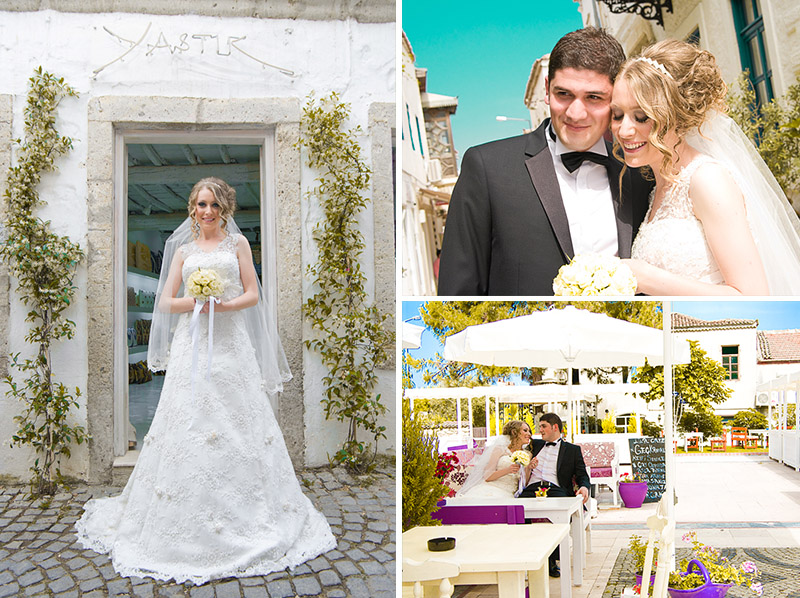 Alaçatı da ilk düğün fotoğraf çekimi